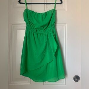Ya Los Angeles Kelly Green Strapless Mini Dress Size L